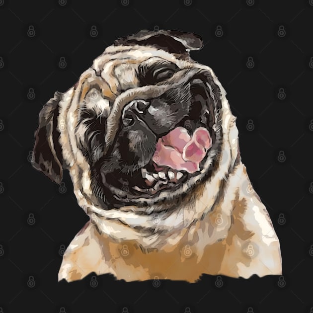 Pug Life Legends Stylish Doggy Tee, Canine Couture Triumphs by Merle Huisman