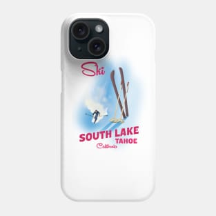 South Lake Tahoe Ski poster Phone Case