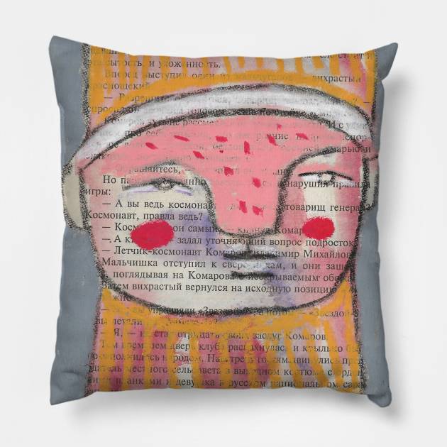 Cartoon boy #2 Pillow by Artist Pavel Kuragin