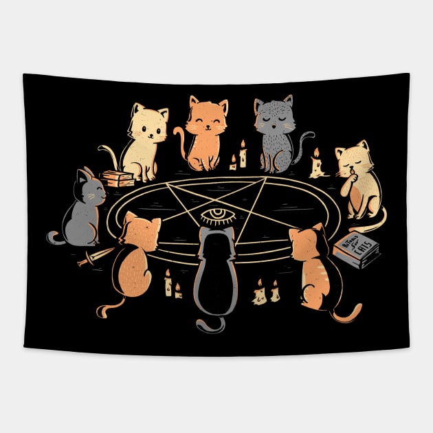 Cat Ritual Tapestry by studioyumie