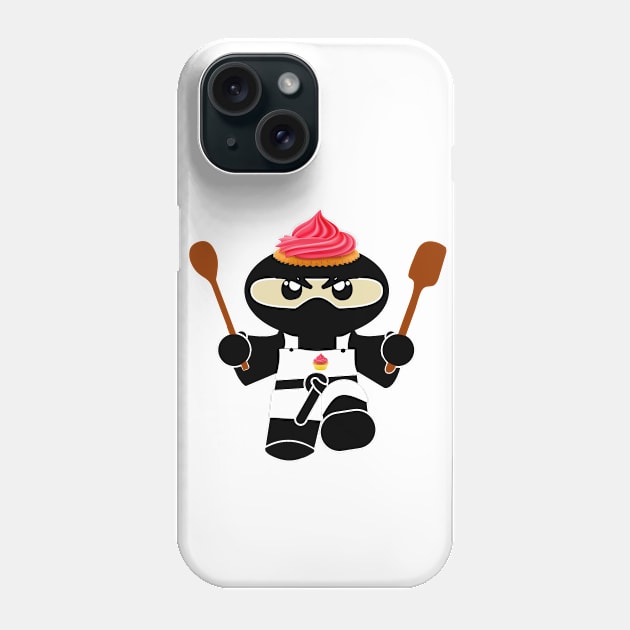 Cupcake Ninja Phone Case by BusyDigiBee