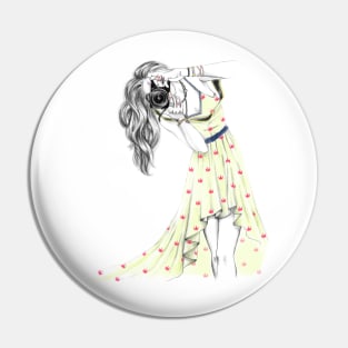 Photographer Girl Pin