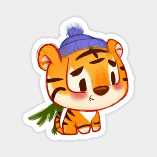 Cute Tiger Drawing Magnet