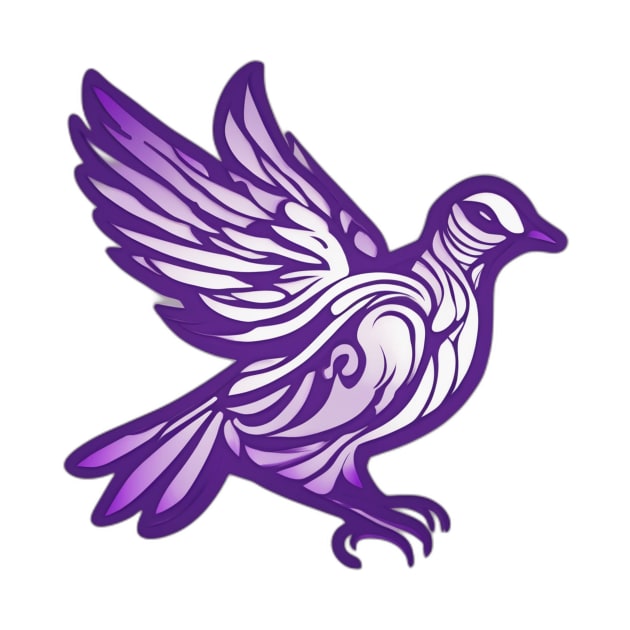 Majestic Purple Dove Artwork No. 950 by cornelliusy