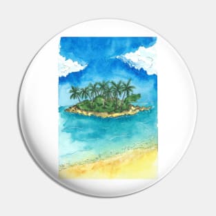 Tropical island Pin