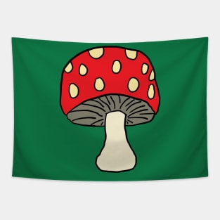 Mushroom, Fungi, Cute, Pretty Red Capped Mushroom Design Tapestry