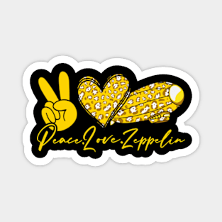 Dirigible Zepelin Love Peace Airship Blimp Zeppelin Magnet