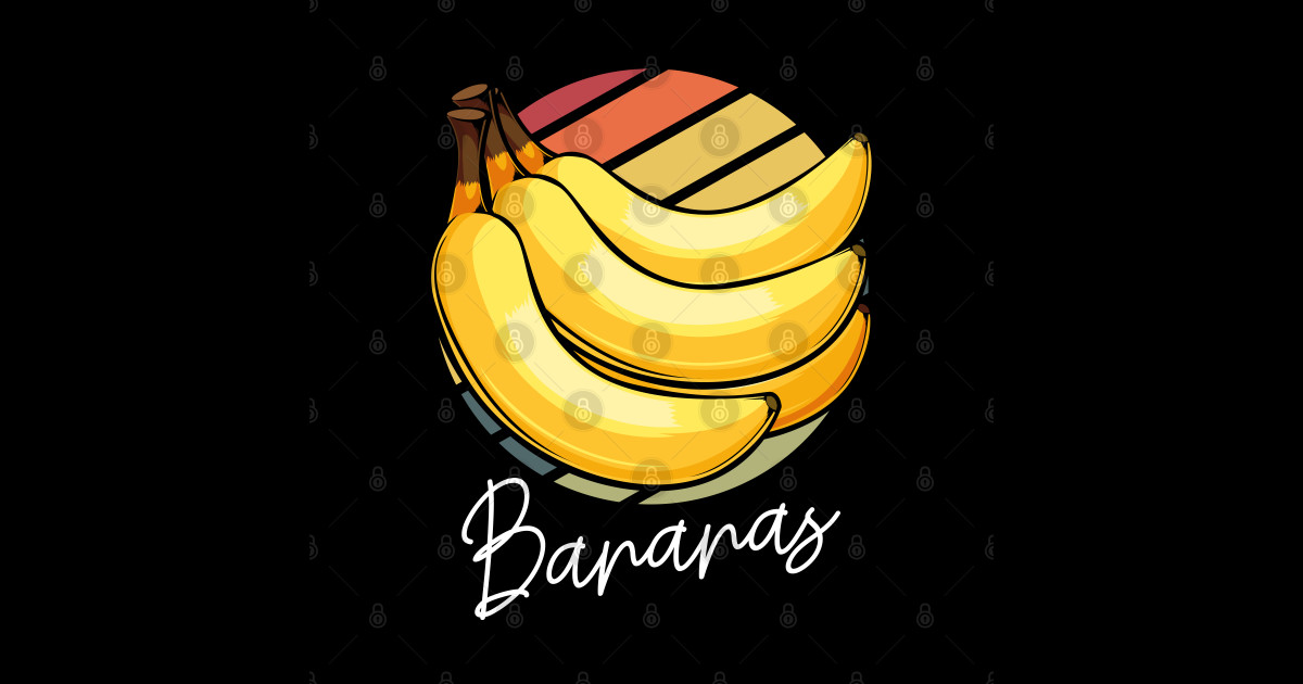 Banana Retro Style Bananas Vintage Fruit Banana Magnet Teepublic