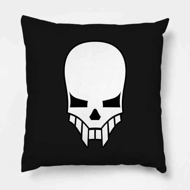 Sinister Skull Pillow by adam@adamdorman.com