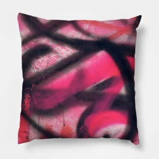 Abstract Pink Graffiti Street Art Pattern 005 Pillow