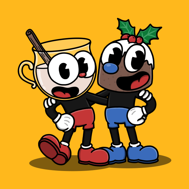 Eggnoghead and Puddingman by bohsky