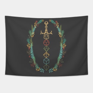 Floral Dice Sword Tapestry