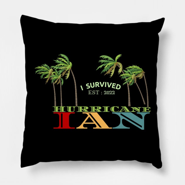 Hurricane Ian Pillow by Blumammal