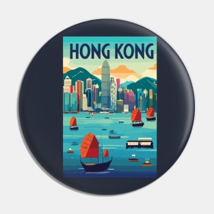 A Vintage Travel Art of Hong Kong - China Pin