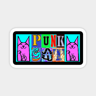 Punk cat by LowEndGraphics Magnet