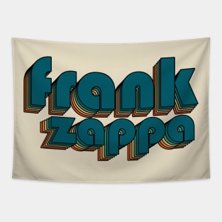 Frank Zappa // Frank Zappa Retro Rainbow Typography Style // 70s Tapestry