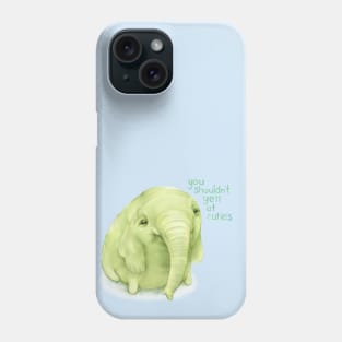 Tree Trunks quote: You shouldn't yell at cuties (Adventure Time fan art) Phone Case