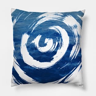 Blue Sea Cool Abstract Pattern design, Wall art Gift, ocean theme Pillow