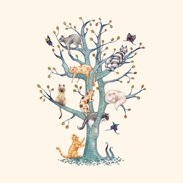 The tree of cat life by Timone