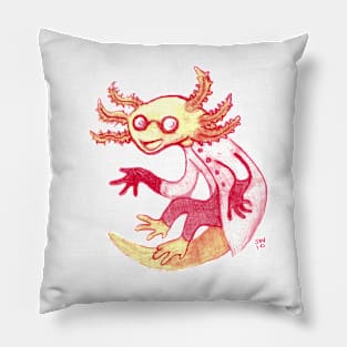 Axolotl Scientist Pillow