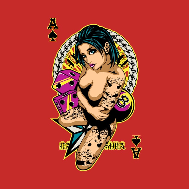 Tattooed Game Pin-Up Girl V2 by fatline