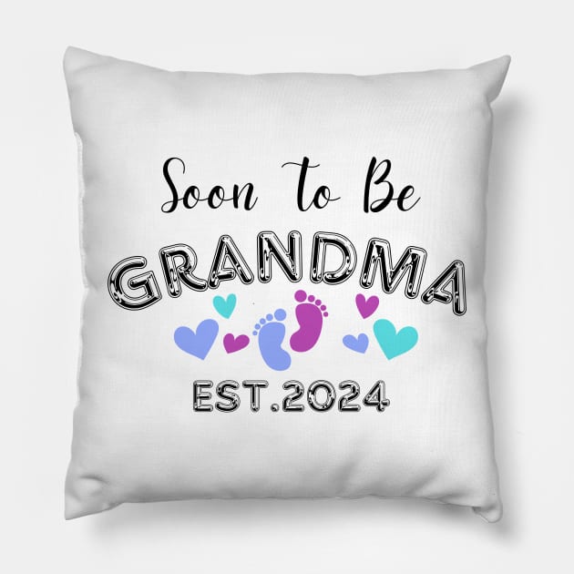 soon to be grandma est 2024 Pillow by undrbolink