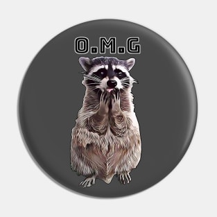 OMG Raccoon Pin