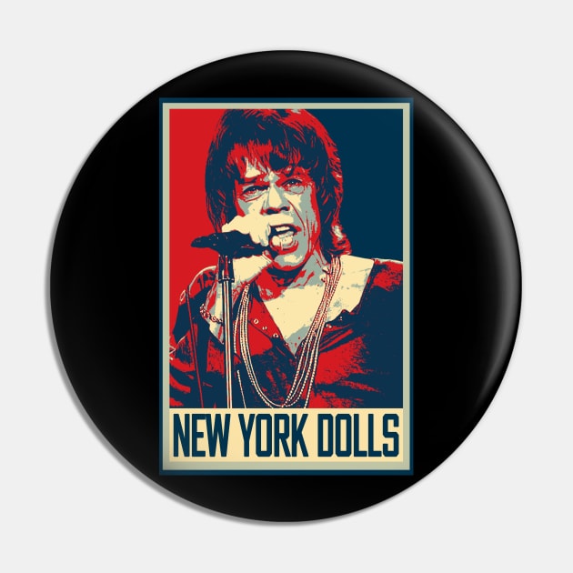 New York Dolls Glam Rock Pioneers Pin by ElenaBerryDesigns