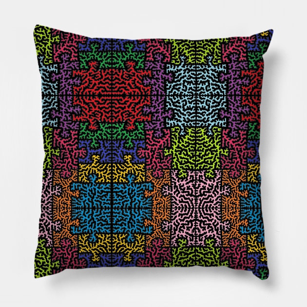 Puzzle Design Pillow by NightserFineArts