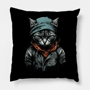cat hiphop Pillow