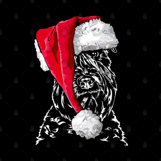 Soft Coated Wheaten Terrier Santa Christmas dog by wilsigns