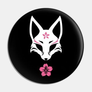 Japanese Kitsune Fox Mask Haru Spring Pin