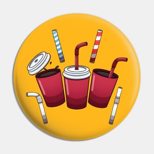 Soda And Straws Pin