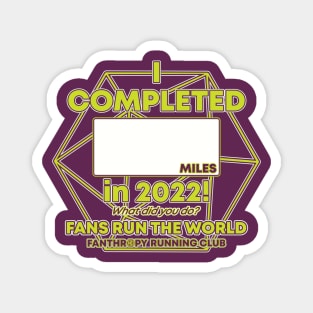 2022 Fans Run the World Fill in Your Miles! Magnet