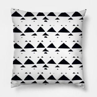 Monochrome Triangles Pattern Pillow