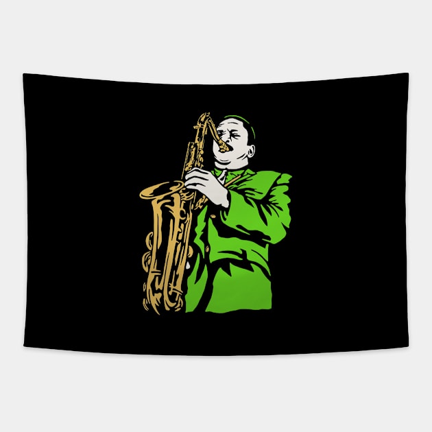 Saxophonist Tapestry by TambuStore