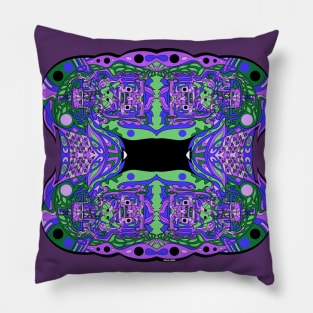 mayan alien motherboard ecopop Pillow