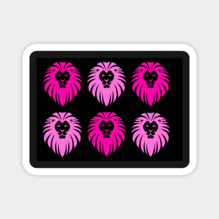 Pink and baby pink lions Magnet