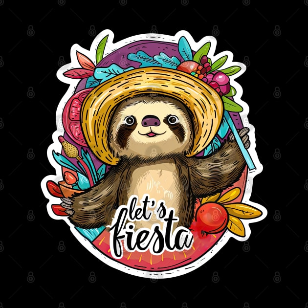 Sloth cinco de mayo let's fiesta by emhaz