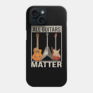 Vintage Funny Guitar Shirts For Men All Guitars Matter Phone Case