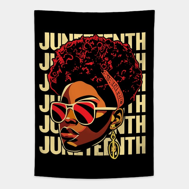 Black History Juneteenth Art for Men, Women, Girl Tapestry by Apocatnipse Meow