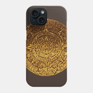 Golden Mayan Calendar Amulet Phone Case