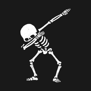 Dabbing Skeleton Shirt Dab Hip Hop Skull Dabbin White T-Shirt