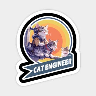 Cat Engineer Magnet