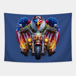 Patriotic Eagle Rider Tapestry