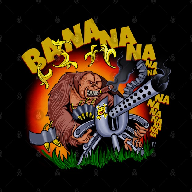 Funny Orangutan Machine Gun Bananas by Space Truck