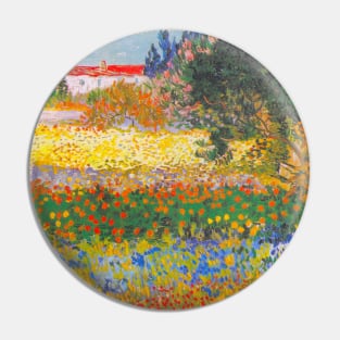 Vintage French Floral Cottage Garden Flowers Van Gogh Pin