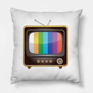 WHITE RETRO TV COLLECTION Pillow