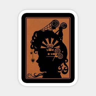 Halloween Victorian Silhouette - Halloween Magnet