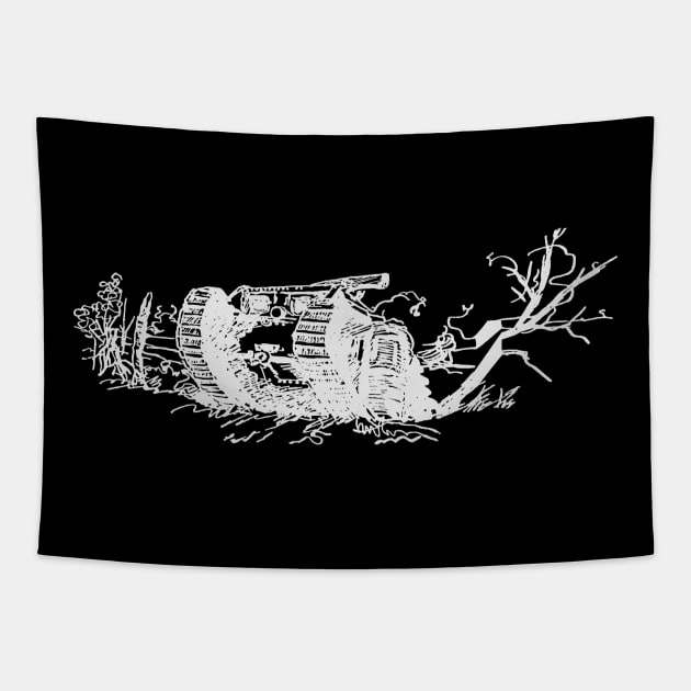 Mark IV Heavy Tank Battle of Cambrai World War One Tanks Tapestry by Battlefields